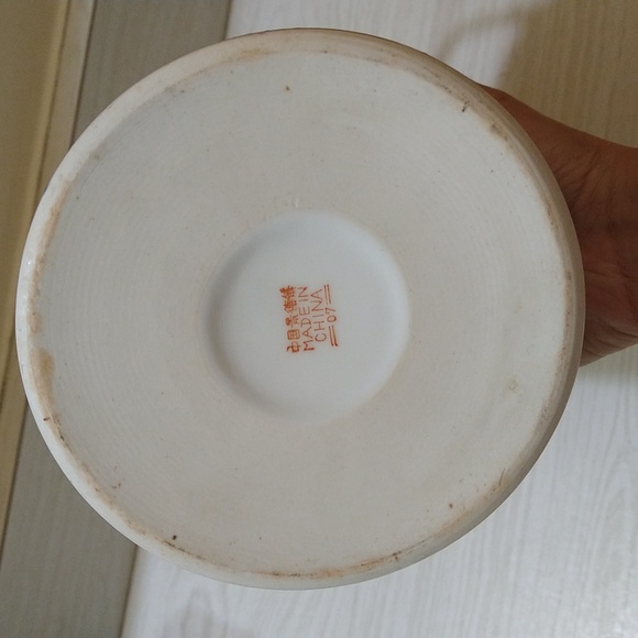 Vintage 1960's Porcelain Chinese Mun Shou Longevity Teal Blue Tea Pot - Picture 6 of 7